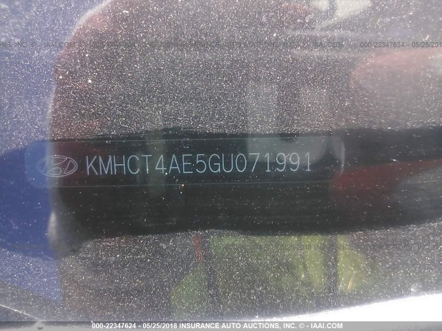 KMHCT4AE5GU071991 - 2016 HYUNDAI ACCENT SE WHITE photo 9