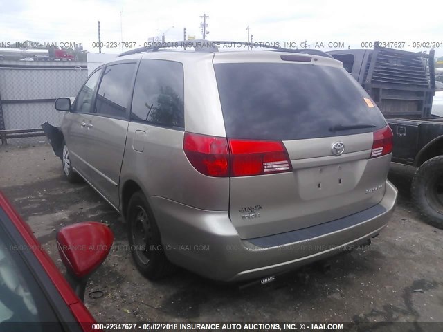 5TDZA23C54S113208 - 2004 TOYOTA SIENNA CE/LE TAN photo 3