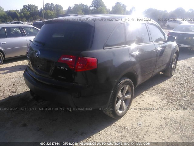 2HNYD28368H537880 - 2008 ACURA MDX TECHNOLOGY BLACK photo 4