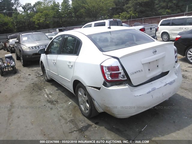 3N1AB61E08L629173 - 2008 NISSAN SENTRA 2.0/2.0S/2.0SL WHITE photo 3