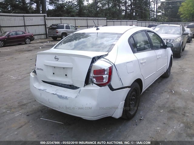 3N1AB61E08L629173 - 2008 NISSAN SENTRA 2.0/2.0S/2.0SL WHITE photo 4