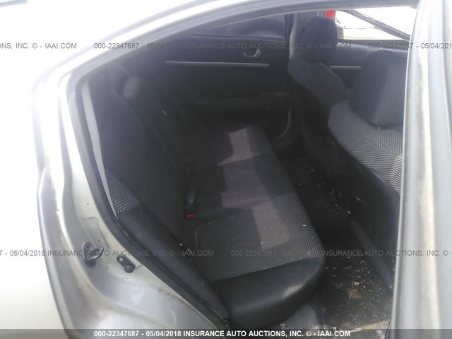 4A32B2FF4CE020427 - 2012 MITSUBISHI GALANT FE SILVER photo 8