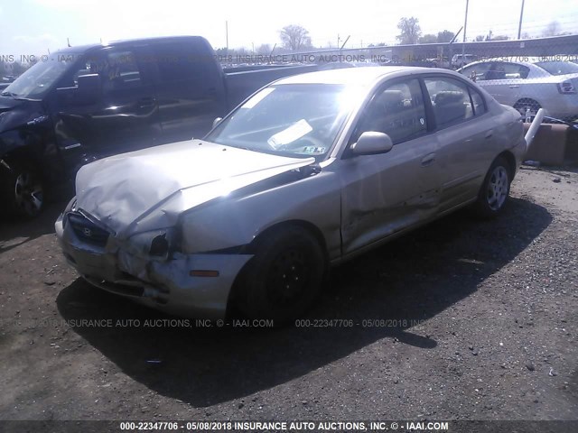 KMHDN46D95U028220 - 2005 HYUNDAI ELANTRA GLS/GT GOLD photo 2