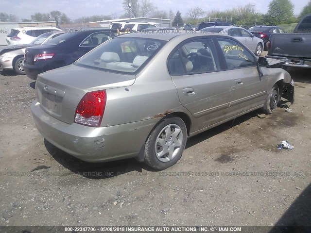 KMHDN46D95U028220 - 2005 HYUNDAI ELANTRA GLS/GT GOLD photo 4