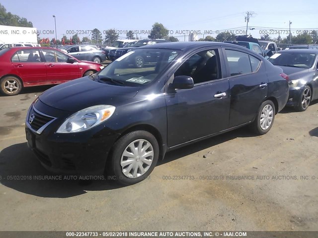 3N1CN7AP5CL872753 - 2012 NISSAN VERSA S/SV/SL BLACK photo 2