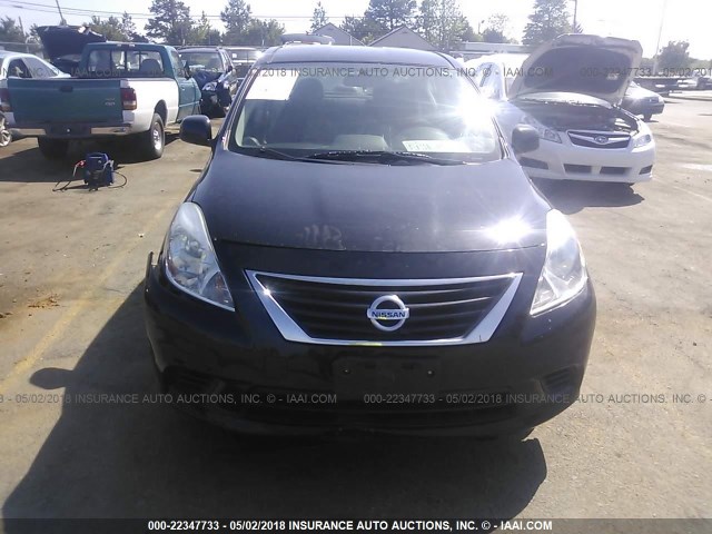 3N1CN7AP5CL872753 - 2012 NISSAN VERSA S/SV/SL BLACK photo 6