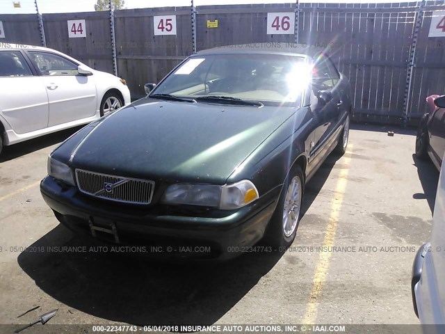 YV1NC56D2XJ003128 - 1999 VOLVO C70 TURBO GREEN photo 2