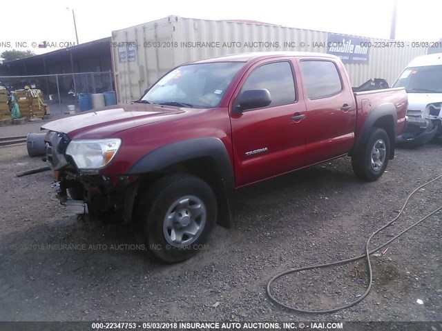 3TMJU4GN3DM147109 - 2013 TOYOTA TACOMA DOUBLE CAB PRERUNNER RED photo 2