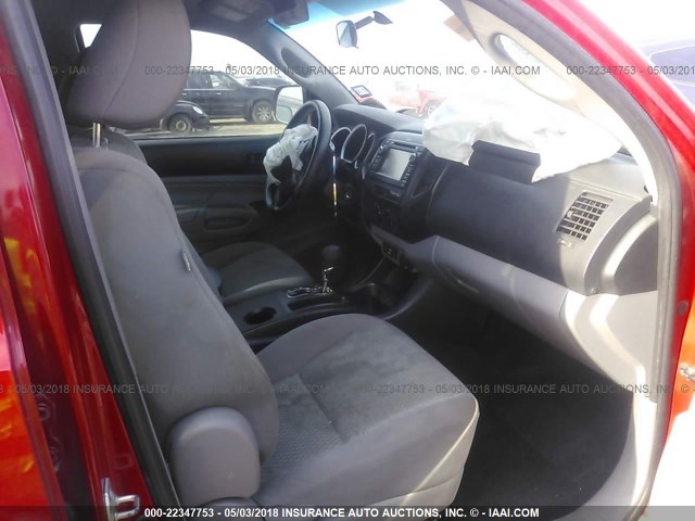 3TMJU4GN3DM147109 - 2013 TOYOTA TACOMA DOUBLE CAB PRERUNNER RED photo 5