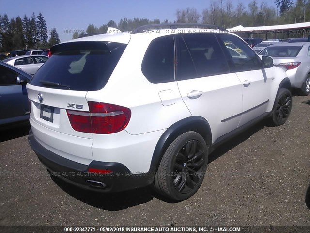 5UXFE83528L166420 - 2008 BMW X5 4.8I WHITE photo 4