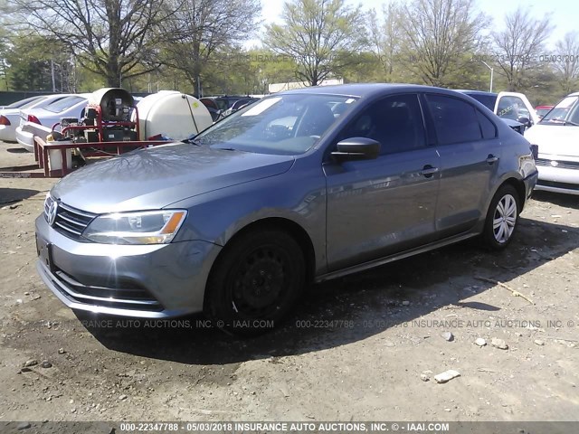 3VWLA7AJ9FM343130 - 2015 VOLKSWAGEN JETTA TDI GRAY photo 2