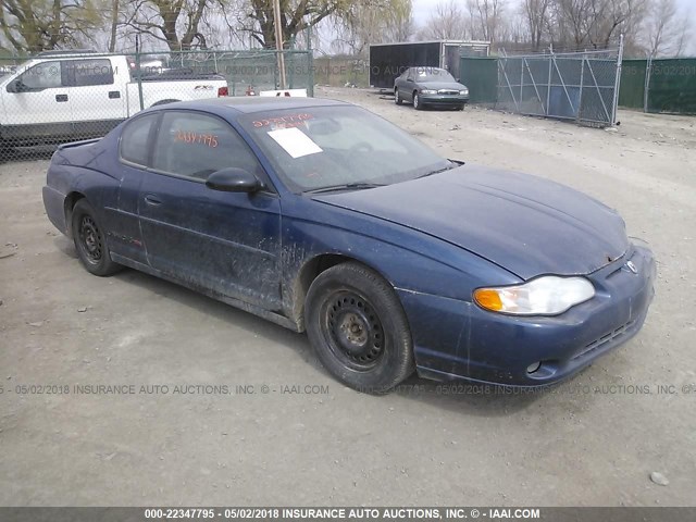 2G1WX12K439452854 - 2003 CHEVROLET MONTE CARLO SS BLUE photo 1