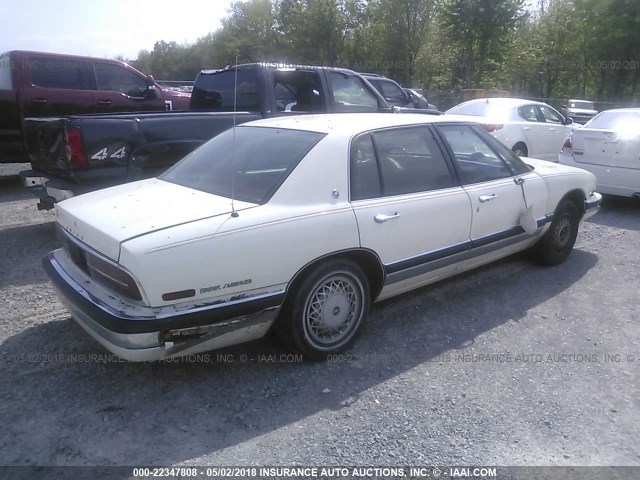 1G4CW53L9M1703168 - 1991 BUICK PARK AVENUE  WHITE photo 4