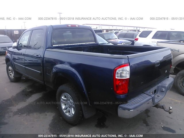 5TBDT44154S449589 - 2004 TOYOTA TUNDRA DOUBLE CAB SR5 BLUE photo 3