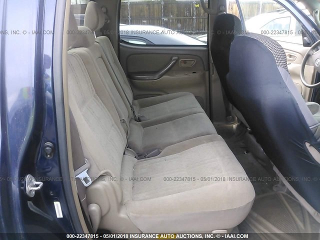 5TBDT44154S449589 - 2004 TOYOTA TUNDRA DOUBLE CAB SR5 BLUE photo 8