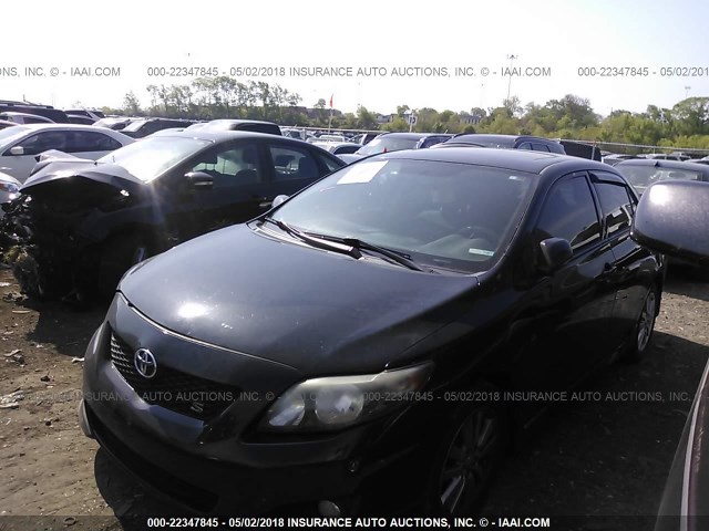 2T1BU4EE8AC450608 - 2010 TOYOTA COROLLA S/LE/XLE BLACK photo 2