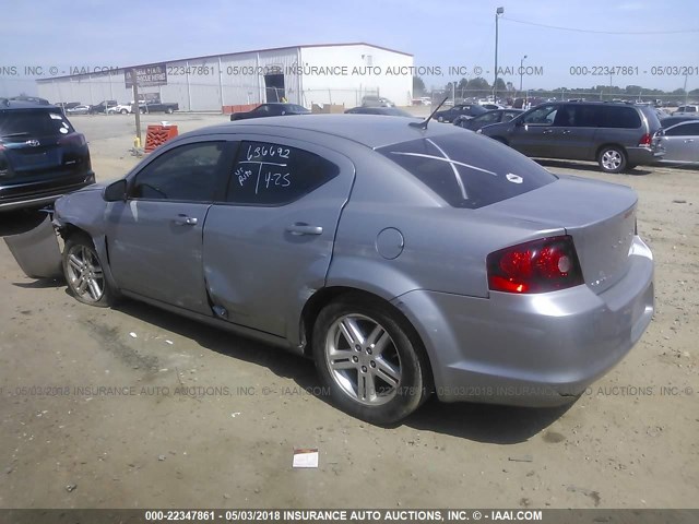 1C3CDZCB0DN636692 - 2013 DODGE AVENGER SXT SILVER photo 3