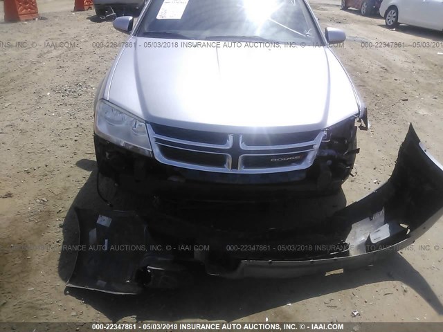 1C3CDZCB0DN636692 - 2013 DODGE AVENGER SXT SILVER photo 6