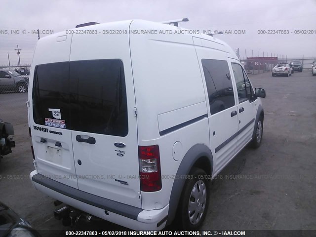 NM0LS6BN4DT129315 - 2013 FORD TRANSIT CONNECT XLT WHITE photo 4