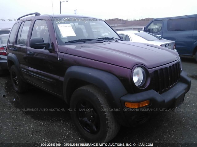 1J4GL48K13W600069 - 2003 JEEP LIBERTY SPORT/FREEDOM ბურგუნდია ფოტო 1