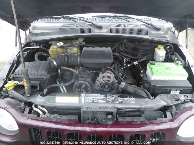 1J4GL48K13W600069 - 2003 JEEP LIBERTY SPORT/FREEDOM ბურგუნდია ფოტო 10