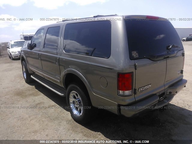 1FMNU43S15ED45929 - 2005 FORD EXCURSION LIMITED BROWN photo 3