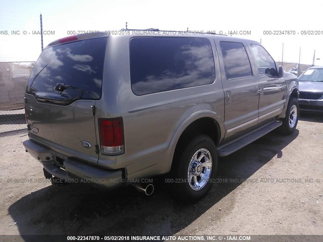 1FMNU43S15ED45929 - 2005 FORD EXCURSION LIMITED BROWN photo 4