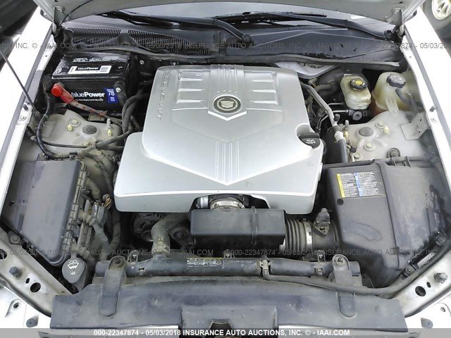 1G6DM57T870138501 - 2007 CADILLAC CTS SILVER photo 10