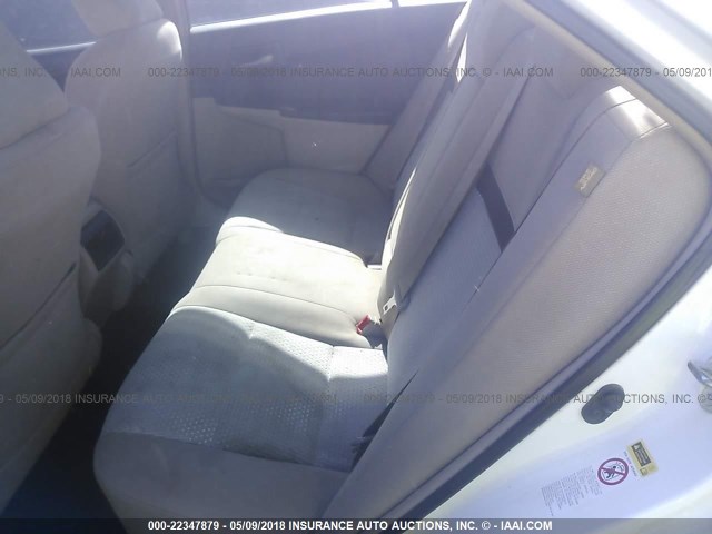 4T1BF1FK6CU513851 - 2012 TOYOTA CAMRY SE/LE/XLE WHITE photo 8