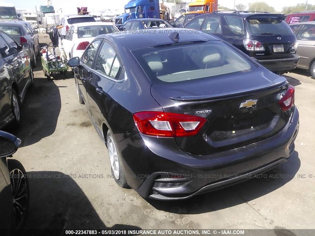 1G1BE5SM5G7322926 - 2016 CHEVROLET CRUZE LT GRAY photo 3