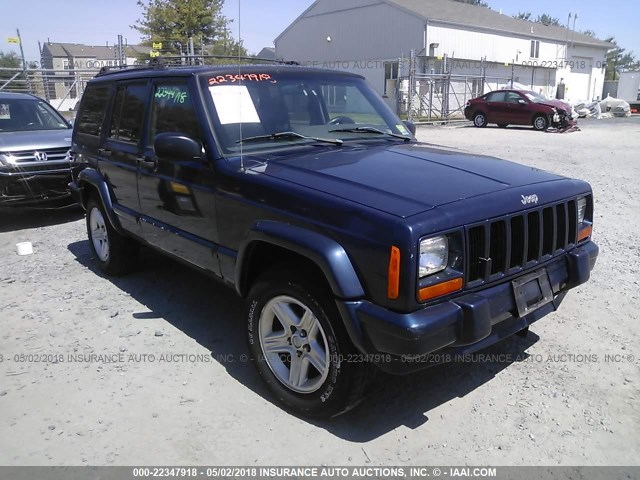 1J4FF58S71L574262 - 2001 JEEP CHEROKEE CLASSIC/LIMITED BLUE photo 1