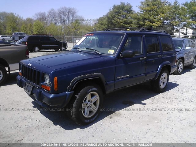 1J4FF58S71L574262 - 2001 JEEP CHEROKEE CLASSIC/LIMITED BLUE photo 2