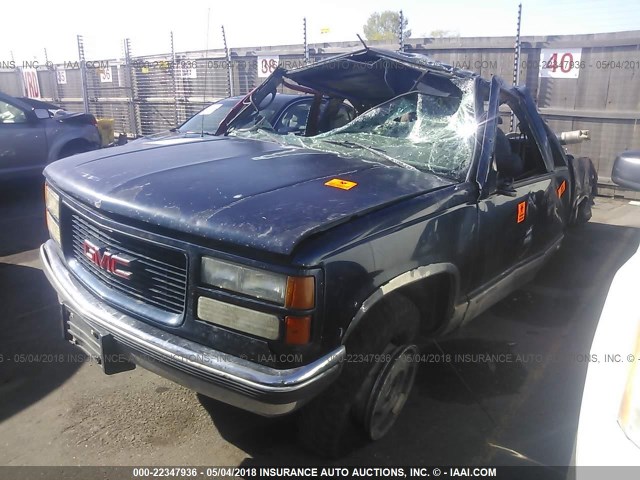 2GTEK19K0S1592517 - 1995 GMC SIERRA K1500 BLUE photo 2