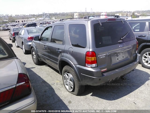 1FMCU94103KC74960 - 2003 FORD ESCAPE LIMITED GRAY photo 3