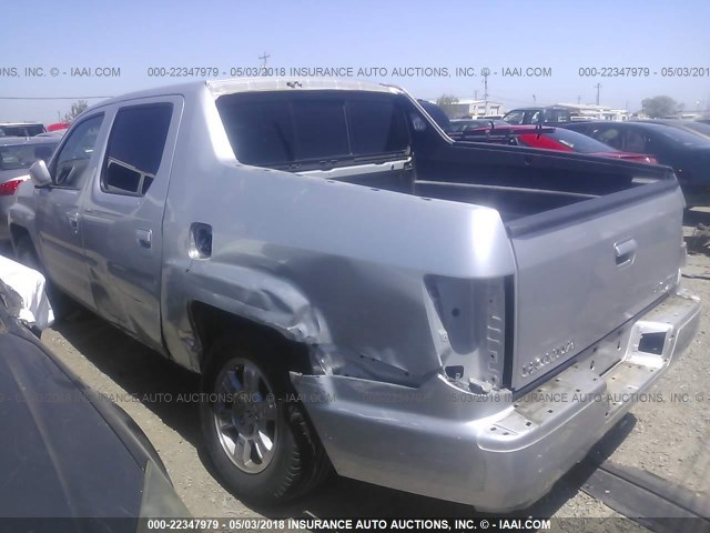 5FPYK1F43DB003826 - 2013 HONDA RIDGELINE RTS SILVER photo 3