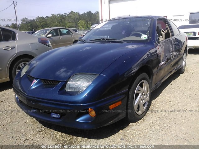 1G2JB124817262480 - 2001 PONTIAC SUNFIRE SE BLUE photo 2