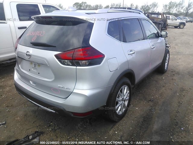 KNMAT2MV8HP584096 - 2017 NISSAN ROGUE S/SV SILVER photo 4