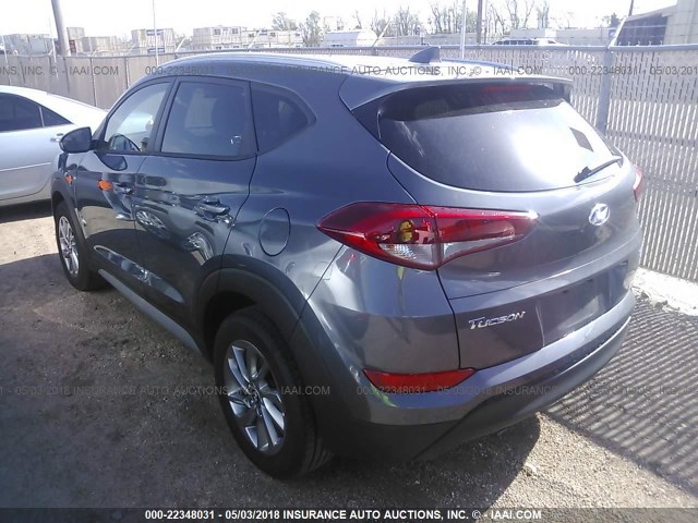 KM8J3CA47JU668799 - 2018 HYUNDAI TUCSON LIMITED/SPORT AND ECO/SE GRAY photo 3