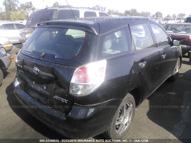 2T1KR32EX8C715197 - 2008 TOYOTA COROLLA MATRIX XR BLACK photo 4