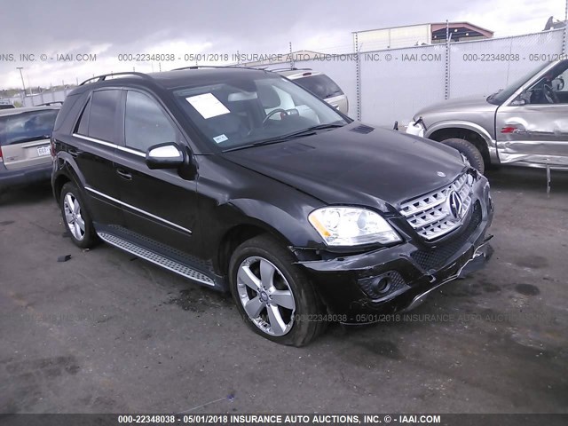 4JGBB8GBXAA610925 - 2010 MERCEDES-BENZ ML 350 4MATIC BLACK photo 1