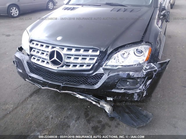 4JGBB8GBXAA610925 - 2010 MERCEDES-BENZ ML 350 4MATIC BLACK photo 6