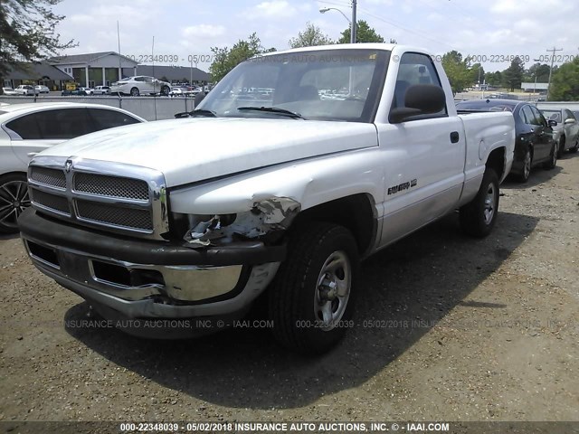 1B7HC16X71S214994 - 2001 DODGE RAM 1500 WHITE photo 2