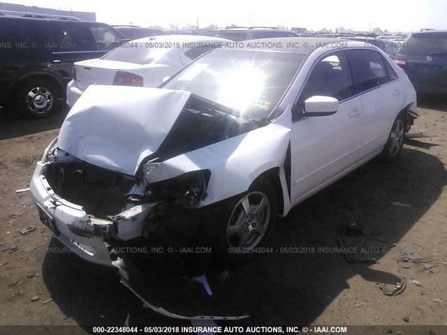 JHMCN36445C011212 - 2005 HONDA ACCORD HYBRID WHITE photo 2