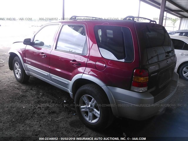 1FMCU95H96KA75065 - 2006 FORD ESCAPE HEV RED photo 3