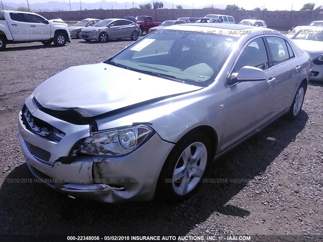 1G1ZH57B78F168238 - 2008 CHEVROLET MALIBU 1LT SILVER photo 2