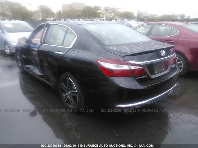 1HGCR2E51GA192408 - 2016 HONDA ACCORD SPORT BLACK photo 3