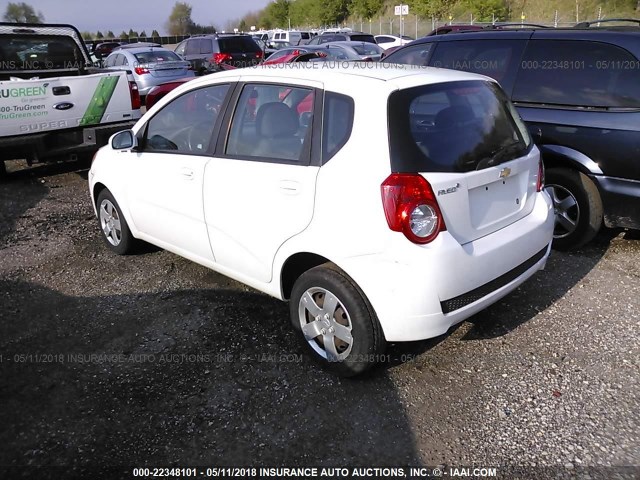 KL1TD6DE7BB189593 - 2011 CHEVROLET AVEO LS/LT WHITE photo 3