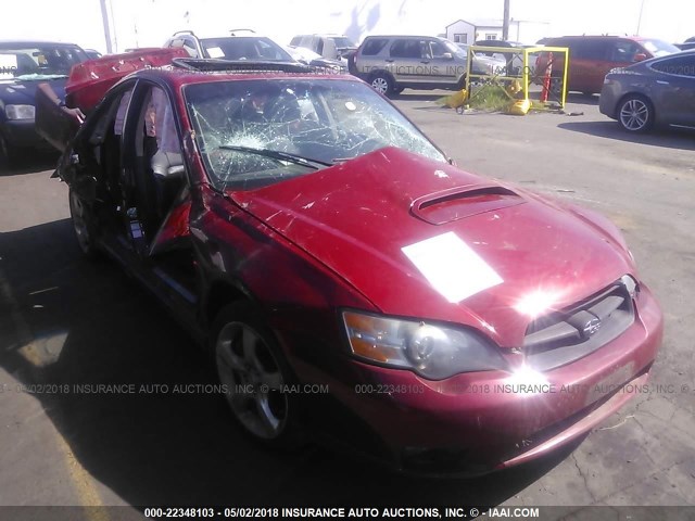 4S3BL676556217304 - 2005 SUBARU LEGACY GT LIMITED RED photo 1