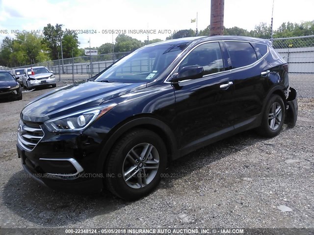 5NMZTDLB1JH093728 - 2018 HYUNDAI SANTA FE SPORT  BLACK photo 2