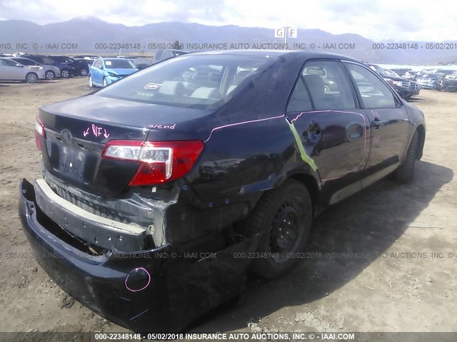 4T4BF1FK3CR234010 - 2012 TOYOTA CAMRY SE/LE/XLE BLACK photo 4